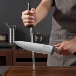 PAUDIN Knife Block Set, 15 Pieces Knife Set with Block, High Carbon Stainless Steel Kitchen Knife Set with Sharpener, Knives Set for Kitchen with Full Tang Triple Rivet Handle - Image 7