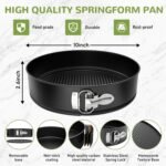 10 Inch Springform Pan with Removable Bottom, Non-stick Round Spring Form Cake Mold Cheesecake Pan For Baking - Image 3