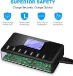 60W 12A 8-Port USB Charging Station - Multi Port USB Hub Charger - Compact Size LCD Display - Compatible with iPhone iPad Samsung Kindle Tablet Bluetooth Earbuds and More - Image 6