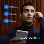 Open Ear Earbuds,Wireless Headphones with Earhooks,Earphones Wireless Bluetooth Air Conduction,Ultra-Comfort,Clear Calls,30H Playtime,IP54 Waterproof - Image 3
