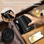 0.8L Small Electric Kettle, Portable Travel Kettle Stainless Steel - 800W Fast Boiling, Auto Shut-Off & Boil-Dry Protection, Tea Kettle for Home, Office, Business Trip, Hotel, Dorm - Image 3