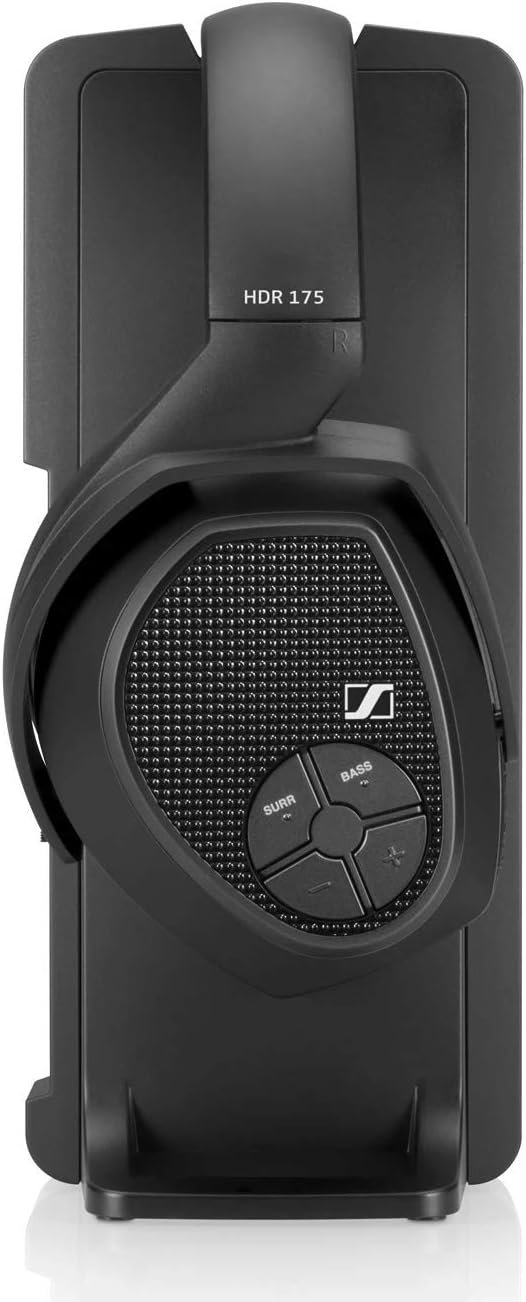 Sennheiser RS 175 RF Wireless Headphones for TV System with Bass Boost and Surround Sound Modes, Compact and Ergonomic, Wireless TV Listening, Black - Image 4