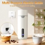 Travel Kettle, Portable Travel Tea Electric Kettle for Hot Water, Small Kettle with 4 Temperature Controls, 304 Stainless Steel, Fast Boiling Water with Auto Shut-Off (White, 400ML) - Image 5