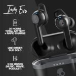 Skullcandy Indy Evo in-Ear Wireless Earbuds, 30 Hr Battery, Microphone, Works with iPhone Android and Bluetooth Devices - Black - Image 4