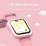 Wonlex 4G GPS Kids Smartwatch with SIM Card, 1.78" AMOLED Large Touch Screen Smart Watch for Kids, Boys Girls Phone Watch with Video Voice Calls, SOS, Camera, Pedometer, Alarm, Game(Pink) - Image 3