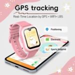 Wonlex 4G GPS Kids Smartwatch with SIM Card, 1.78" AMOLED Large Touch Screen Smart Watch for Kids, Boys Girls Phone Watch with Video Voice Calls, SOS, Camera, Pedometer, Alarm, Game(Pink) - Image 4