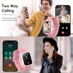 Wonlex 4G GPS Kids Smartwatch with SIM Card, 1.78" AMOLED Large Touch Screen Smart Watch for Kids, Boys Girls Phone Watch with Video Voice Calls, SOS, Camera, Pedometer, Alarm, Game(Pink) - Image 6