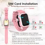 Wonlex 4G GPS Kids Smartwatch with SIM Card, 1.78" AMOLED Large Touch Screen Smart Watch for Kids, Boys Girls Phone Watch with Video Voice Calls, SOS, Camera, Pedometer, Alarm, Game(Pink) - Image 7