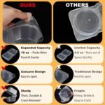 20 Pack 10 Oz Reusable Snack Containers with Lids,Disposable 2-Compartment Condiment Containers,Snack Pack Container Portion Control Snackle Box,Sauce Dipping Meal Prep Containers - Image 5