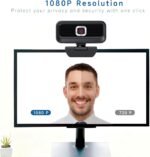Webcam for PC, Computer Camera for Desktop, 1080P Webcam with Tripod,USB Web Cam, 2 Noise Reduction Mics, Built-in Privacy Cover,Plug&Play - Image 4