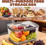 Bread Box for Kitchen Countertop | Airtight Bread Storage Container with New Upgrade Time Recording Lid – Bread Keeper for Homemade Bread, Donuts, Bagels, Toast, and Cookies - Image 5
