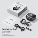 Wireless Earbuds with Ear Hooks Bluetooth 6.0 Headphones,48H Playtime,Over Ear Buds with LED Power Display,IPX6 Waterproof for Sport Workout Running (Black) - Image 6