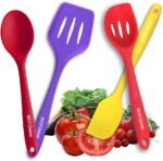 Kitchen Utensil Set - 11 Cooking Utensils - Colorful Silicone Kitchen Utensils - Nonstick Cookware with Spatula Set - Colored Best Kitchen Tools Kitchen Gadgets(Multi) - Image 4