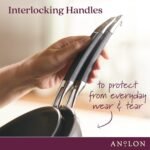 Anolon Smart Stack Hard Anodized Nonstick Frying Pan Set / Skillet Set - 8.5 Inch and 10 Inch, Black - Image 4