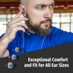 Symphonized NRG 3.0 Wired Earbuds with Microphone, Wooden Phone & Laptop Headphones, 90% Noise Cancelling Corded Earphones with 3.5mm Jack (Blue) - Image 4