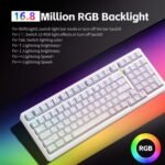 LEOBOG Aula Keyboard, F99 Wireless Mechanical Gaming Keyboards, Hot Swappable Custom Creamy RGB Backlit Computer Keyboard,BT5.0/2.4GHz/USB-C,Topographic Side-Printed Keycaps, Switch - Image 5