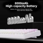 LEOBOG Aula Keyboard, F99 Wireless Mechanical Gaming Keyboards, Hot Swappable Custom Creamy RGB Backlit Computer Keyboard,BT5.0/2.4GHz/USB-C,Topographic Side-Printed Keycaps, Switch - Image 6