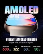Smart Watch for Women Android & iPhone, 1.85" AMOLED Display,10 Day Battery, 30m Waterproof Swimming, Answer/Make Calls, Fitness/Heart Rate/Sleep Tracker/100 Sports, Beige - Image 3
