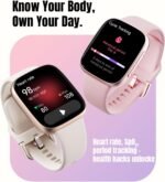 Smart Watch for Women Android & iPhone, 1.85" AMOLED Display,10 Day Battery, 30m Waterproof Swimming, Answer/Make Calls, Fitness/Heart Rate/Sleep Tracker/100 Sports, Beige - Image 4