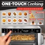Gourmia Toaster Oven Digital Air Fryer - Convection Mode with 4 Slice Capacity, 3 Rack Positions, 12 Presets, Toast, Bagel, Bake, Roast, Broil, Dehydrate, Popcorn, Fits 9" Pizza, Stainless Steel - Image 3