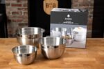 Babish 3-Piece Stainless Steel Mixing Bowl Set – Nesting Metal Bowls for Baking, Cooking, and Meal Prep – Durable & Dishwasher Safe - Image 4