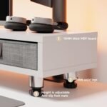 Fenge Dual Monitor Stand with 2 Drawers, 42.5 Inches Large Computer Riser for Desk, Adjustable Height Desk Shelf with Storage for Laptop, PC, TV, Printer - Image 3