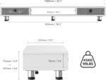 Fenge Dual Monitor Stand with 2 Drawers, 42.5 Inches Large Computer Riser for Desk, Adjustable Height Desk Shelf with Storage for Laptop, PC, TV, Printer - Image 4