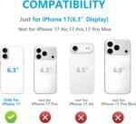 ONETOP Compatible with iPhone 17 Wallet Case with Card Holder, PU Leather Kickstand Card Slots Case, Double Magnetic Clasp and Durable Shockproof Cover 6.3 Inch (Black) - Image 3