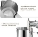 HOOMIL Milk Frothing Pitcher, 12oz/20oz/32oz Stainless Steel Steaming Pitcher Barista Milk Frother Cup Jug for Espresso Machine Coffee Cappuccino Latte Art - 20oz - Image 4
