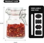 12 Pack Glass Jars with Airtight Lids, 3.4 oz Small Spice Jars, 12 Pack Empty Mini Glass Bottles with Silicone Gasket, Herb Containers with Chalkboard Labels and Marker for Kitchen - Image 3