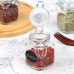 12 Pack Glass Jars with Airtight Lids, 3.4 oz Small Spice Jars, 12 Pack Empty Mini Glass Bottles with Silicone Gasket, Herb Containers with Chalkboard Labels and Marker for Kitchen - Image 4