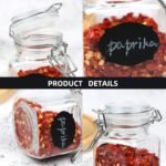 12 Pack Glass Jars with Airtight Lids, 3.4 oz Small Spice Jars, 12 Pack Empty Mini Glass Bottles with Silicone Gasket, Herb Containers with Chalkboard Labels and Marker for Kitchen - Image 6