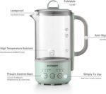BUYDEEM K313 Travel Electric Kettle, Mini Healthy-Care Beverage Kettle, Tea Maker with Heat Resistant DURAN® Glass & Durable Pro 18/10 Pro Stainless Steel, 0.6L, Cozy Greenish - Image 3