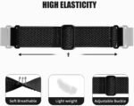 IDW26 Smart Watch Bands, Compatible for Cillso IDW26, LODIMEKE IDW26,Vibeat IDW26, TOOBUR IDW26 Nylon Stretch Watch Strap Fabric Breathable Adjustable Wristband - Image 3