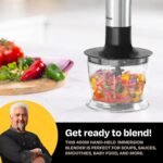 Guy Fieri's Flavortown Immersion Blender with DynamicShaft Technology, 400W & One-Hand Speed Control – Perfect for Soups, Sauces, Smoothies, Baby Food & More – Hand Blender & Electric Whisk - Image 3