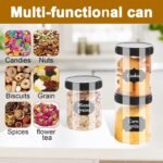 16oz Clear Plastic Jars With Lids,Plastic Jars With Lids,Airtight Container Ideal For Dry Food, Peanut Butter, Honey Jam,Cream, Bathroom and Storage(set of16) - Image 5