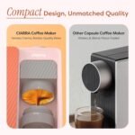 CIARRA Bloombox Compact Single Serve Coffee Maker, 15 Bar Rich Flavor Brew Espresso Coffee Machine for Travel Camping RV Office Home, Easy to use, 6.1oz Stainless Steel Water Tank - Image 4