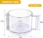 DLC-005AGTXT1 Replacement 14-Cup Food Processor Work Bowl with Gray Handle Compatible With Cuisinart DFP-14, for Cover DFP-14NWBCT1 NOTE: 4 Tabs on Top Rim of Workbowl - Image 3