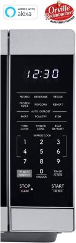 SHARP Countertop Microwave Oven Compatible with Alexa Orville Redenbacher's Certified with Removable 12.4" Carousel Turntable, 1000 Watt, 1.1 Cubic Feet, Stainless Steel - Image 5