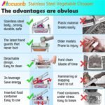 Stainless Steel Vegetable Chopper with 10 Blades - Mandoline Slicer-Pro Food Chopper with Container - Veggie Salad Onion Chopper - Potato Dicer - Tomato Cutter - Cheese Grater - Image 5