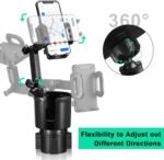 This Hill Car Cup Holder Expander Adjustable Base with Phone Mount 360° Rotation Cup Holder Cell Phone Holder for Car Compatible with iPhone All Smartphones - Image 4