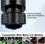 This Hill Car Cup Holder Expander Adjustable Base with Phone Mount 360° Rotation Cup Holder Cell Phone Holder for Car Compatible with iPhone All Smartphones - Image 6