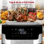 Air Fryer, 8.5QT Family Size Digital Air Fryers, BPA-Free, Smart Touchscreen with 8-Preset, Air Frying, Reheat Leftovers, Party Food, Fast Cooking, Dishwasher-Safe, Stainless Steel - Image 3