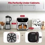Air Fryer, 8.5QT Family Size Digital Air Fryers, BPA-Free, Smart Touchscreen with 8-Preset, Air Frying, Reheat Leftovers, Party Food, Fast Cooking, Dishwasher-Safe, Stainless Steel - Image 4