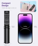 Anozer Mini Tripod with Universal Phone Holder & Cold Shoe, Lightweight Phone Stand & Camera Tripod, Compatible with iPhone 14 Pro Max/14 Pro, GoPro, Webcam, Mini Projector - Image 3