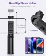 Anozer Mini Tripod with Universal Phone Holder & Cold Shoe, Lightweight Phone Stand & Camera Tripod, Compatible with iPhone 14 Pro Max/14 Pro, GoPro, Webcam, Mini Projector - Image 5