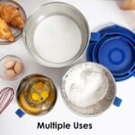 Rorence Mixing Bowls Set: Stainless Steel Non-Slip Bowls with Pour Spout, Handle and Lid - Set of 3 - Blue - Image 5