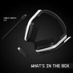 ASTRO Gaming A20 Wireless Headset Gen 2 - Compatible with PlayStation 4 & 5 / PC/Mac - White/Blue - Image 5