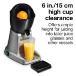 Proctor Silex Commercial 66900 Electric Citrus Juicer, 3 Reamer Sizes for Oranges, Lemons, Limes and Grapefruits, Removable Bowl, Strainer, Splashguard, Drip Tray, Black/Grey - Image 6