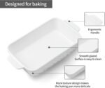 Casserole Dishes for Oven, Baking Dishes, Ceramic Bakeware Sets of 4, Rectangular Baking Pan Set with Handles for Baking, Casserole, Kitchen, Wedding Gift,White - Image 4
